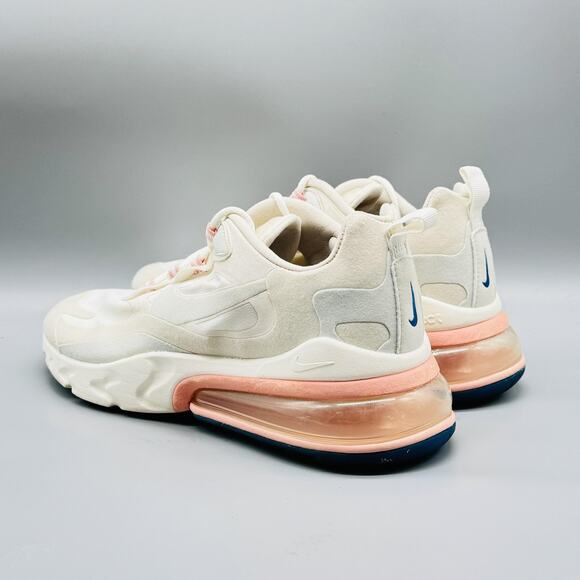 Nike Shoes Womens 11 White Pink Air Max 270 React Running Athletic Sneakers - Picture 6 of 12